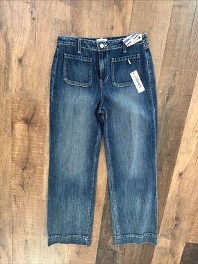 L'AGENCE  Denim Nolan style patch pkt wide leg size 28 NWT